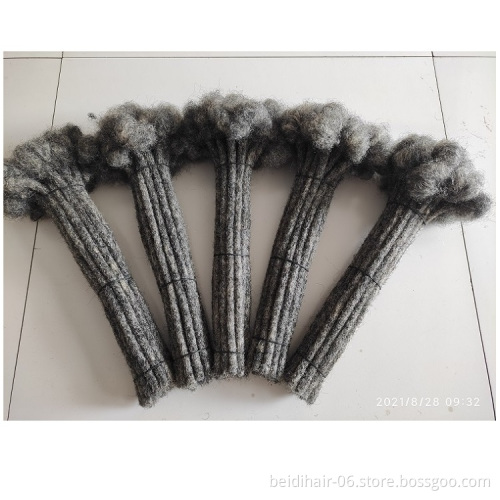 Wholesale Human Hair Dread Loc Extensions 10A Grade Hair Dreadlock Puffs  Short and Long  Locs For Women And Men